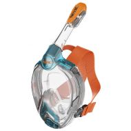 Seac Libera Junior Full Face Snorkel Mask - Kids 6+ - Seac Pełnotwarzowa Maska Libera Junior aquamarine - bok - libera-junior-blue-orange.jpg
