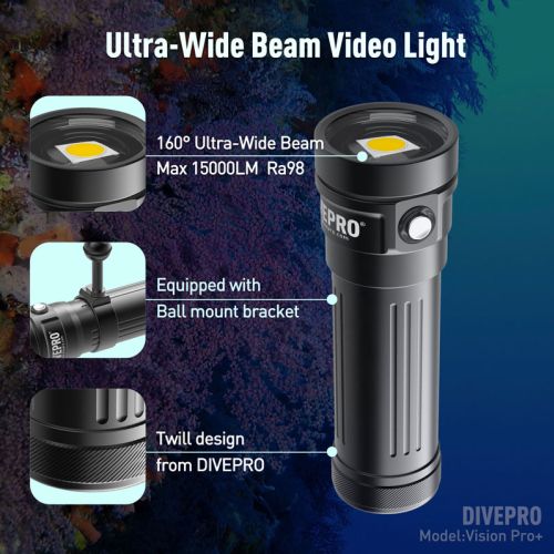 Divepro Vision Pro+ photo/video Light 15000 lumens ()