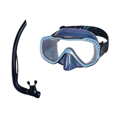 Beuchat Atoll Set – Mask with Fabric Strap & Purge Snorkel ()