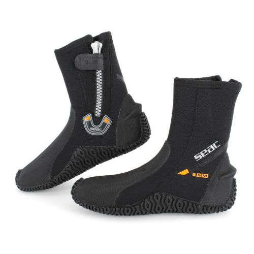 Seac Basic HD 5mm Diving Boots with Zipper ()