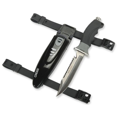 Cressi Borg Diving Knife – Large Professional Stainless Steel Dive Knife ()