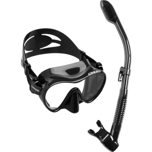 Cressi F1 Mask + Supernova Dry Snorkel Set – Premium Compact Diving & Snorkeling Gear ()