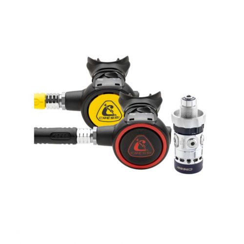 Cressi Solid Plus Scuba Set + AC5 Zen DIN + Mini SPG Gauge ()