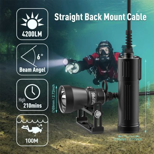 Divepro CL4200B Canister Light backmount, 4200 lumens ()
