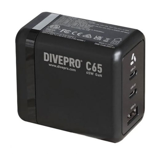 Divepro charger 65W 2*USB-C 1*USB ()