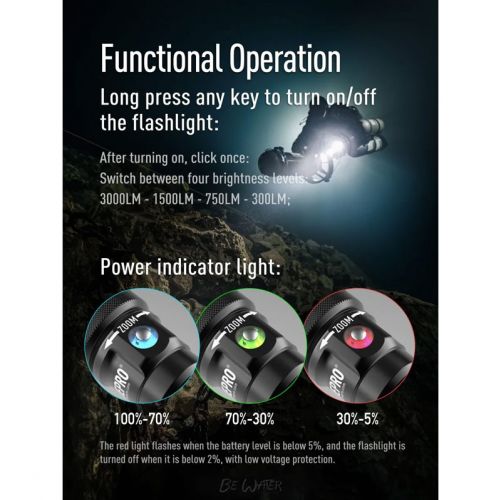Divepro S30Z torch 3000 lumens ()