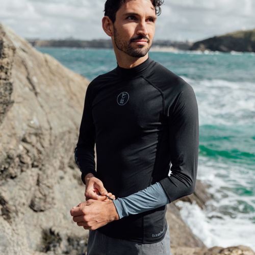 Fourth Element Men's Long Sleeve Hydro-T Black/Ocean blue ()