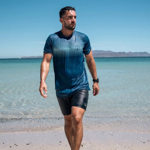 Fourth Element Men’s Short Sleeve Hydro-T Loose Fit Bright Blue ()