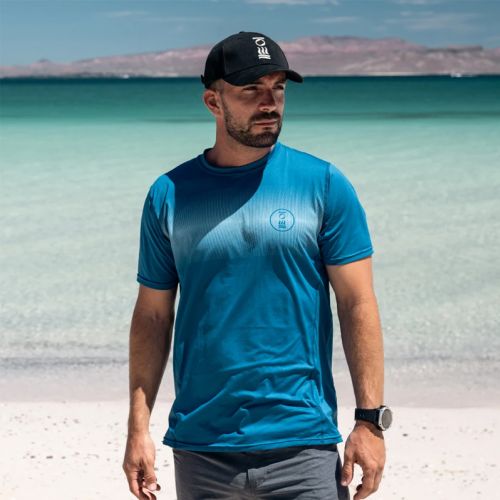 Fourth Element Men’s Short Sleeve Hydro-T Loose Fit Bright Blue ()