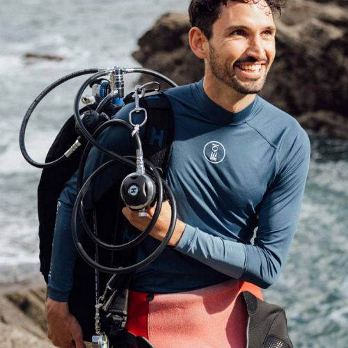 Fourth Element Men's Long Sleeve Hydro-T Ocean Blue/Deep Blue ()