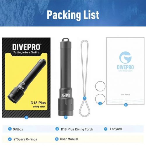 Divepro D18 plus torch 1800 lumens ()