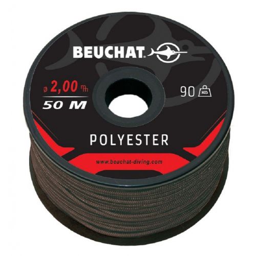 Beuchat Roll 50 m Polyester 2 mm Black Line ()