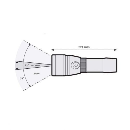 Mares EOS 20LRZ Dive Torch with Adjustable Beam – 2300 Lumens ()