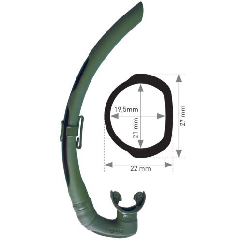 Mares Dual Freediving Snorkel - Dual-Material ()