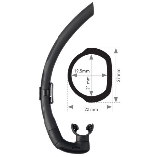 Mares Dual Basic – classic snorkel for freediving and spearfishing ()