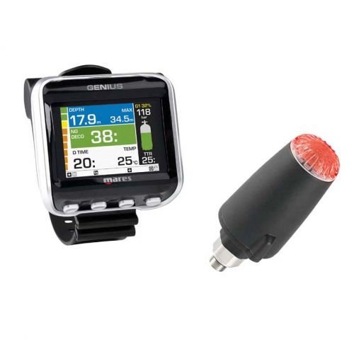 Mares Genius Diving Computer + Led Tank Module Set ()