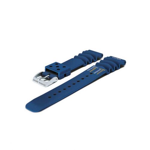 Chris Benz rubber strap Deep 500M/1000M/2000M blue ()