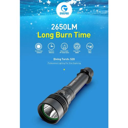 Divepro S20 torch 2650 lumens ()