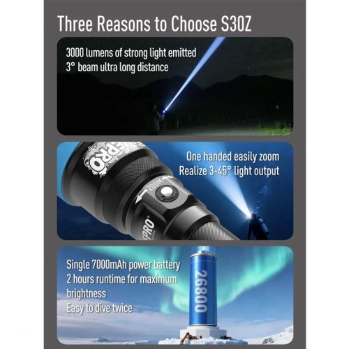 Divepro S30Z torch 3000 lumens ()