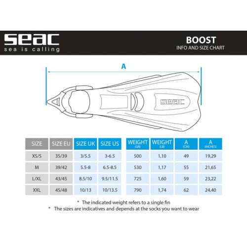 Seac Boost Fins for Snorkeling & Diving  ()