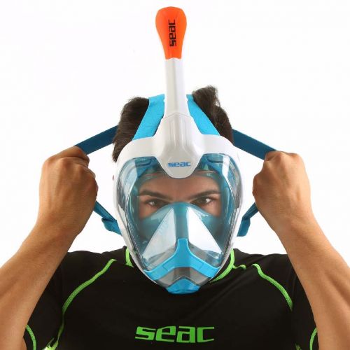 Seac Magica L/XL Full Face Snorkel Mask - panoramic view ()