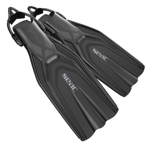 Seac Style S Bungee Fins Lightweight Travel Scuba ()