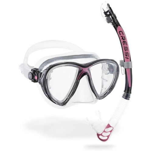 Snorkeling Set Cressi Big Eyes Evolution + Alpha Ultra Dry Set – Premium Mask and Dry Snorkel ()